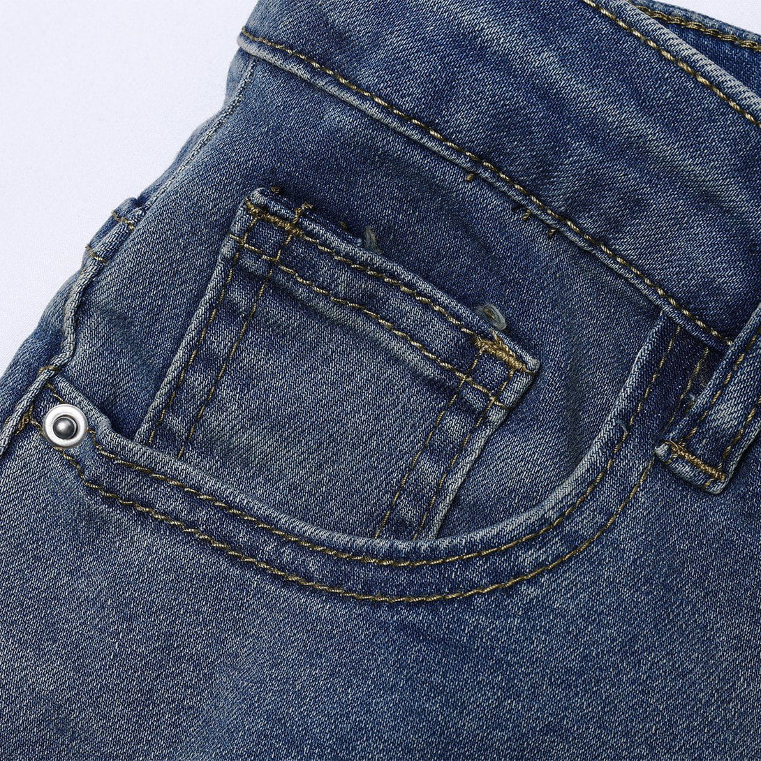 AlanBalen® - Vintage Frayed Flared Jeans AlanBalen