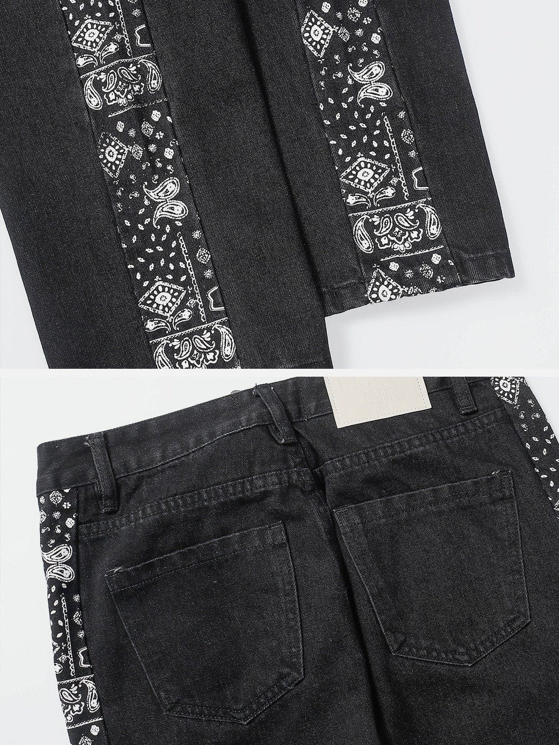 AlanBalen® - Vintage Paisley Side Panel Jeans AlanBalen