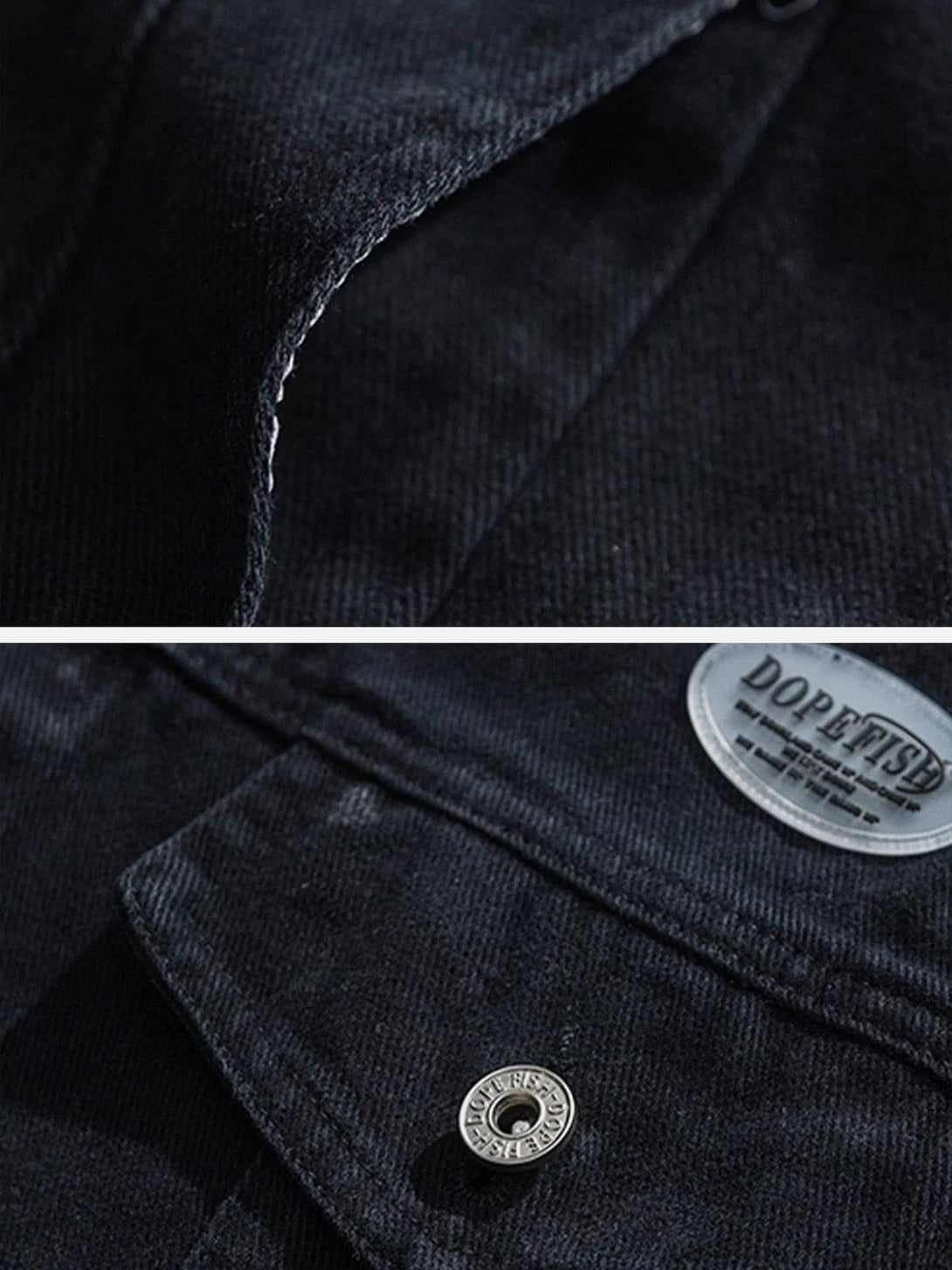 AlanBalen® - Vintage Pure Color Labeled Denim Jacket AlanBalen