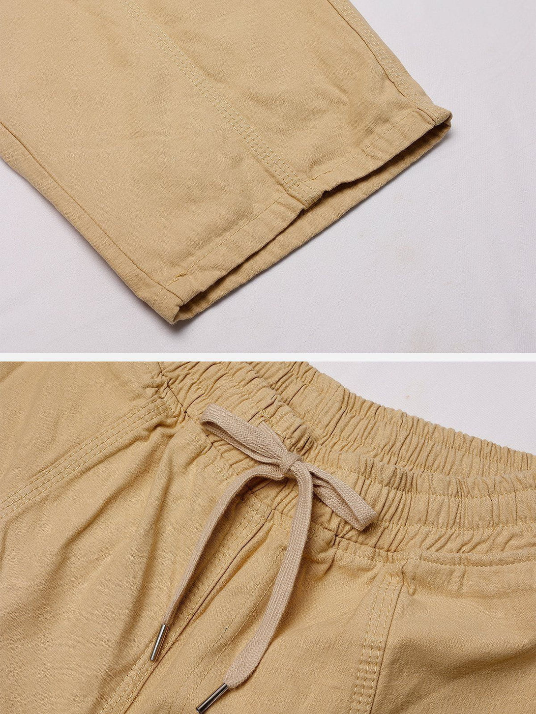 AlanBalen® - Vintage Solid Straight Elastic Pants AlanBalen