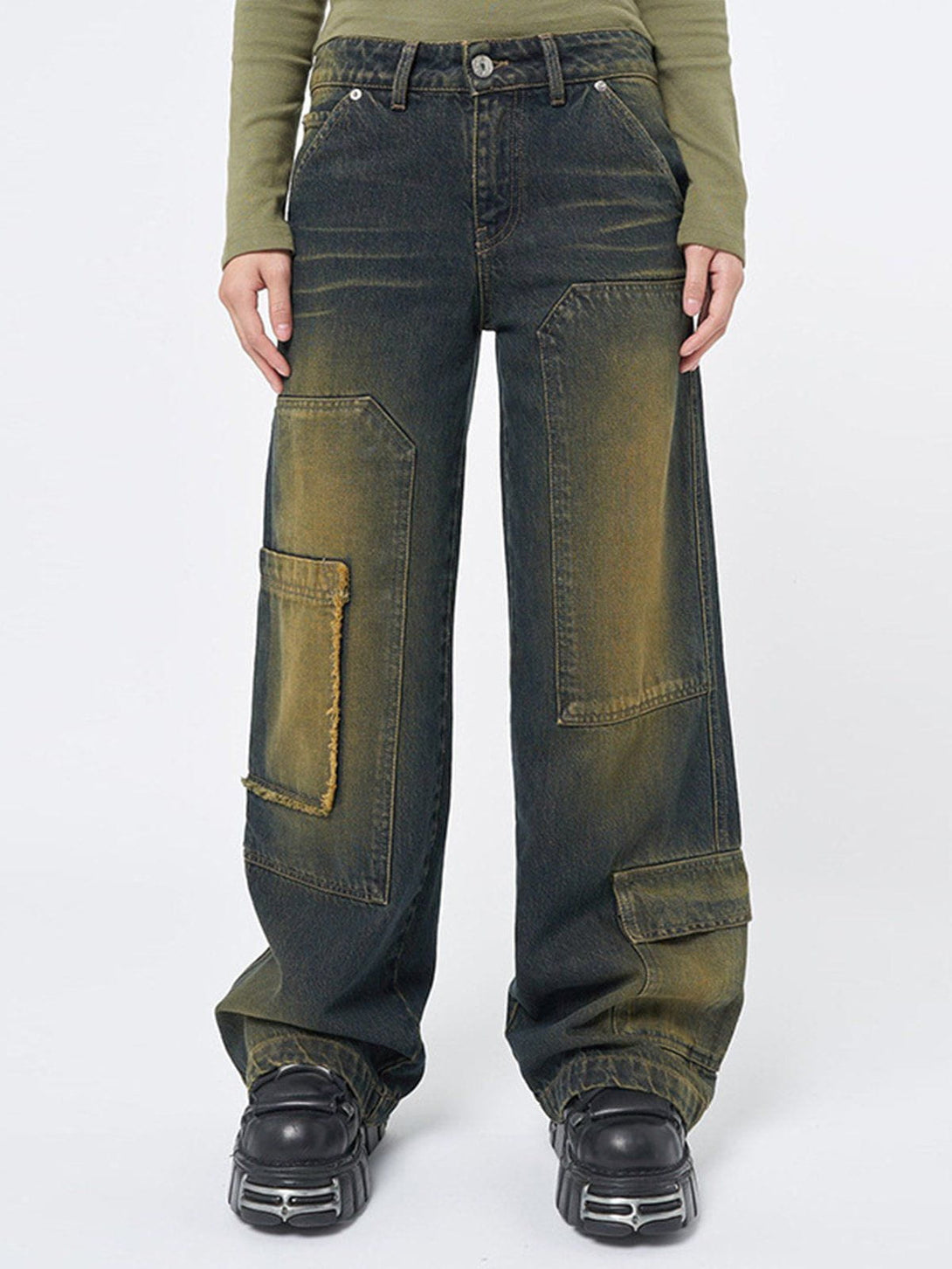 AlanBalen® - Vintage Tie Dye Distressed Jeans AlanBalen