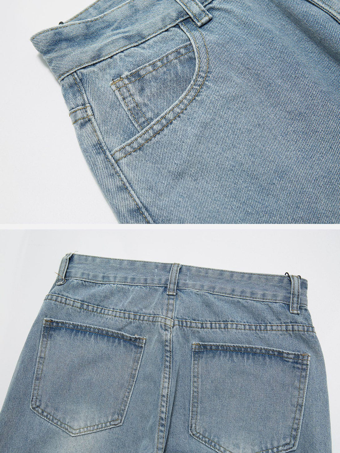 AlanBalen® - Vintage Wash Adjustable Zip Jeans AlanBalen