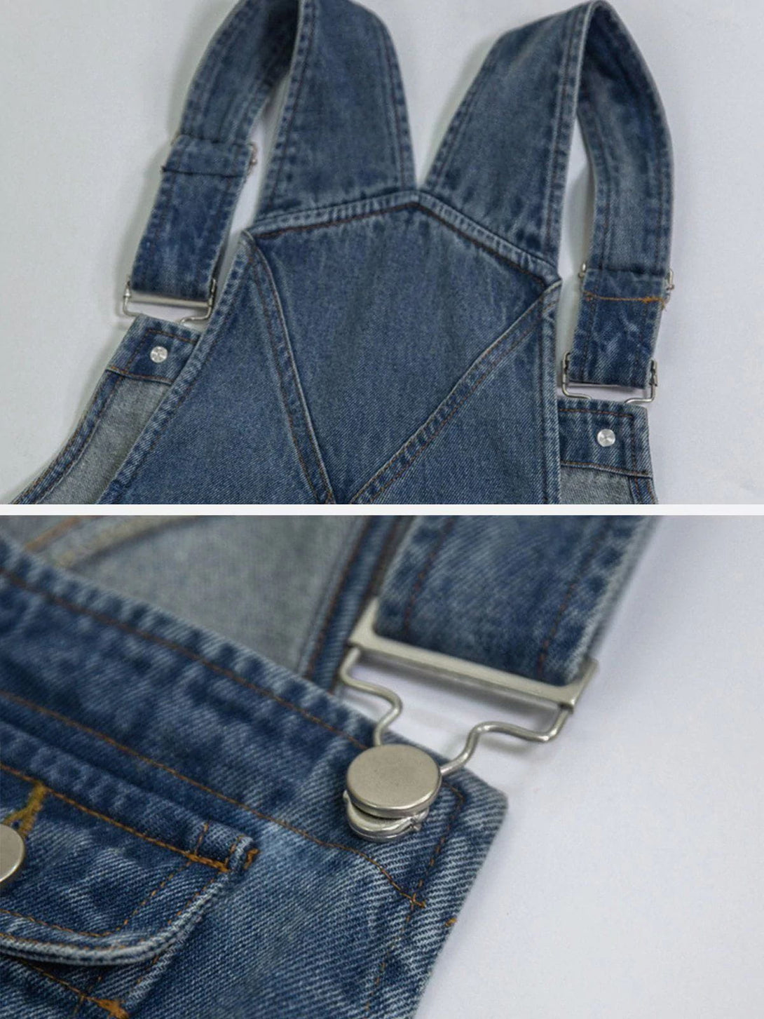AlanBalen® - Vintage Wide Leg Suspender Jeans AlanBalen