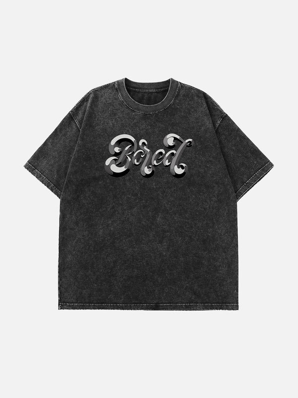 AlanBalen® - Washed Alphabet Print Tee AlanBalen