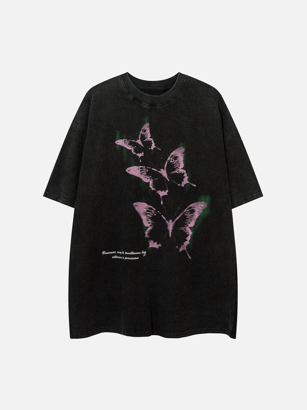 AlanBalen® - Washed Butterfly Graphic Tee AlanBalen