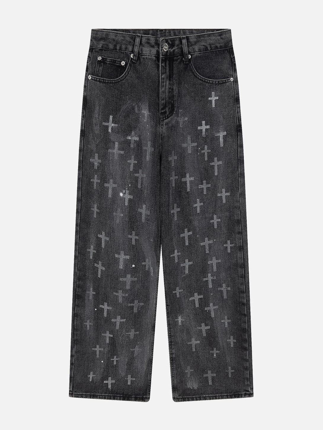 AlanBalen® - Washed Crosses Jeans AlanBalen