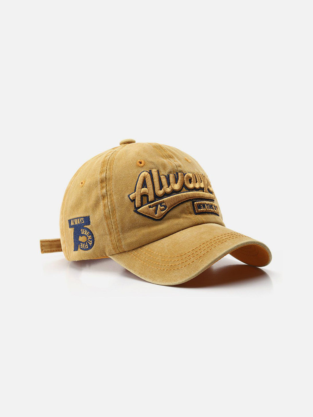 AlanBalen® - Washed Embroidered Letter Baseball Cap AlanBalen