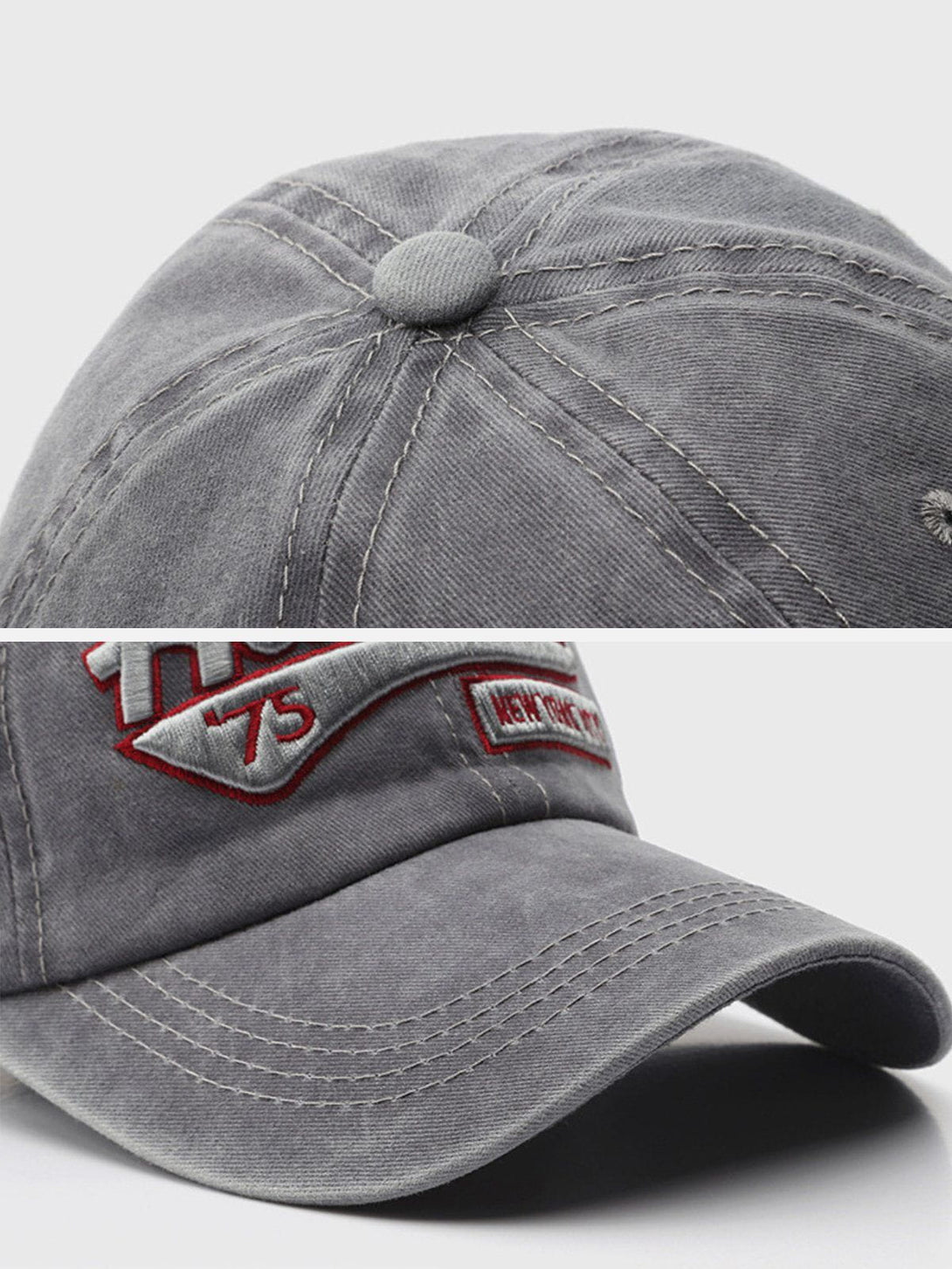 AlanBalen® - Washed Embroidered Letter Baseball Cap AlanBalen