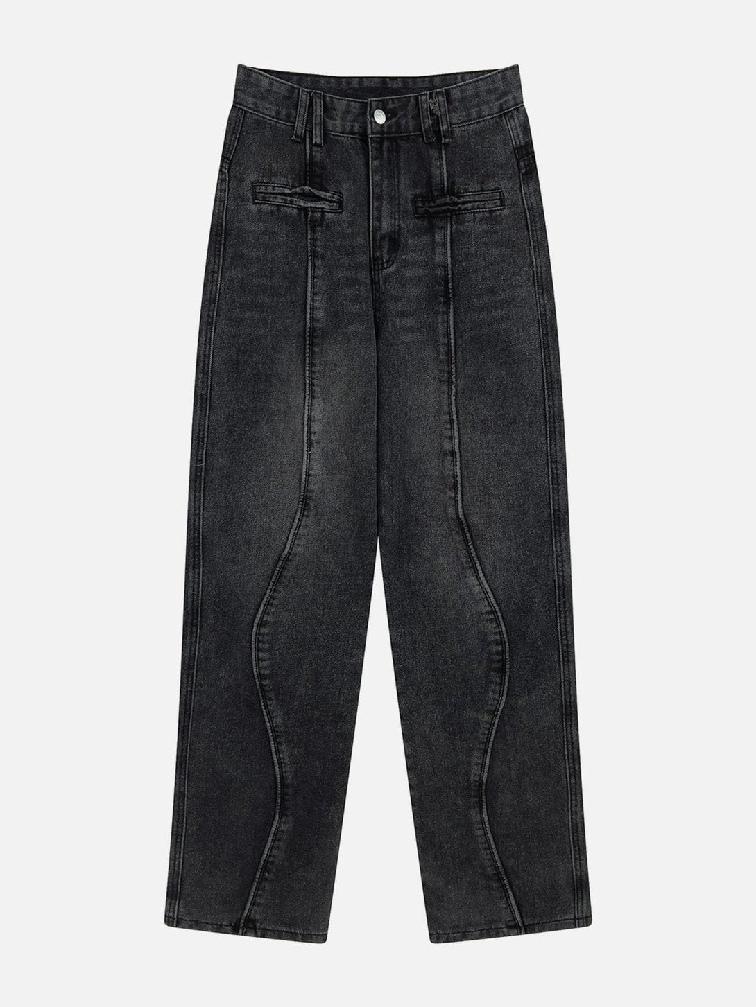 AlanBalen® - Washed Patchwork Jeans AlanBalen