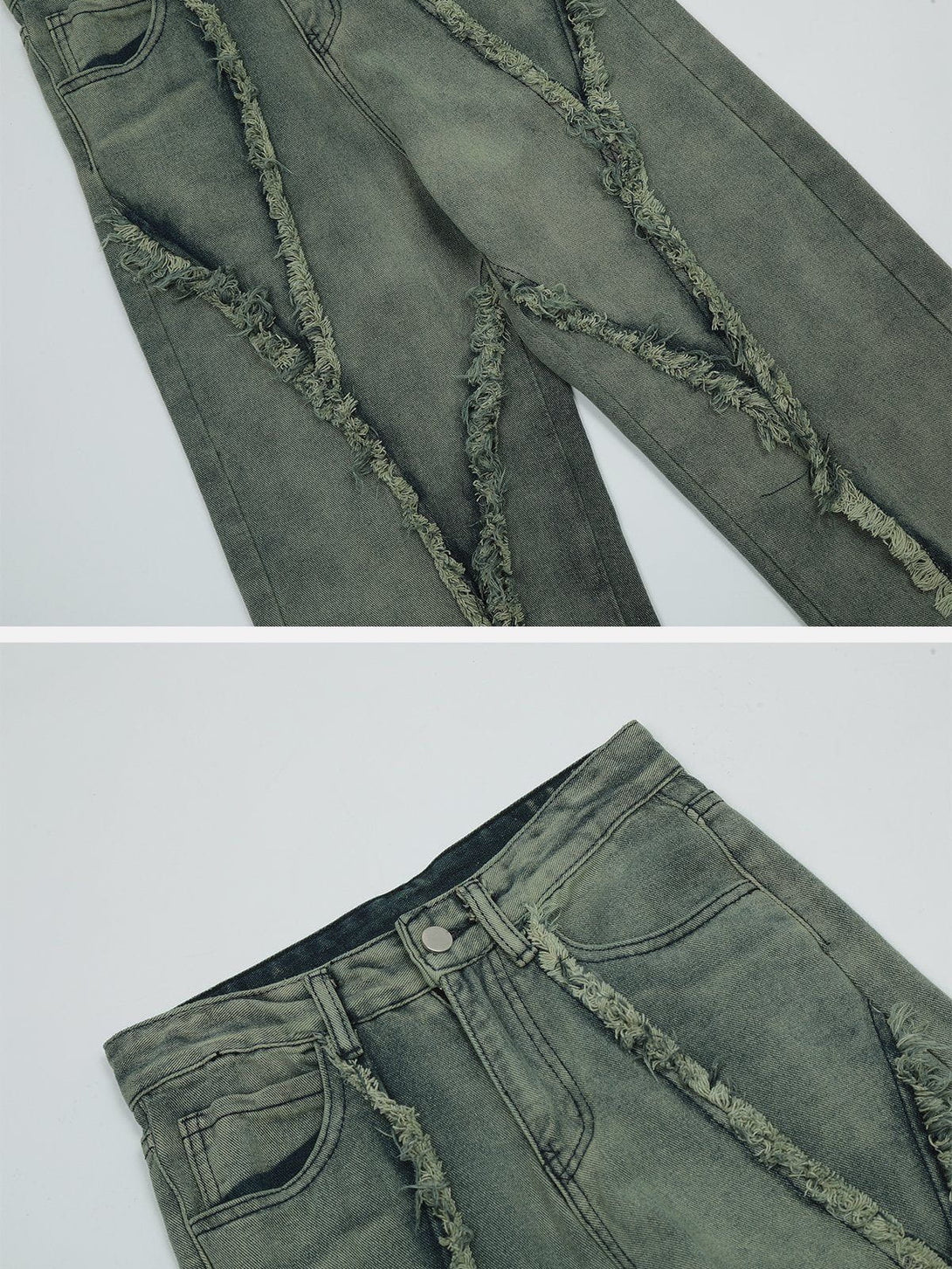 AlanBalen® - Washed Raw Edges Jeans AlanBalen