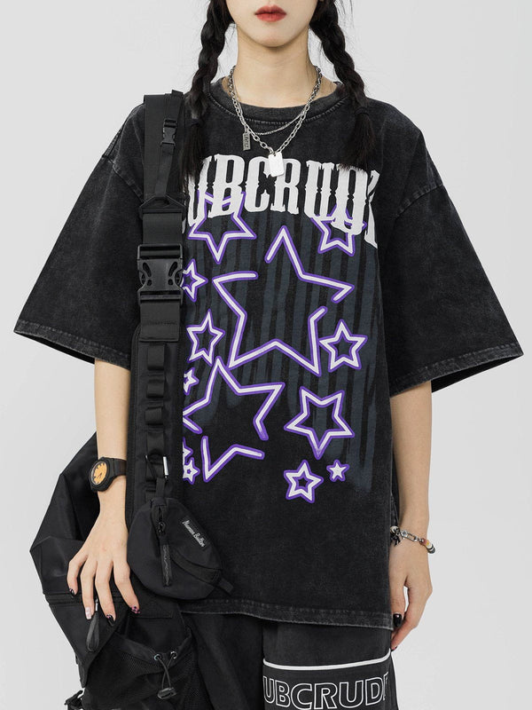 AlanBalen® - Washed Stars Print Tee AlanBalen