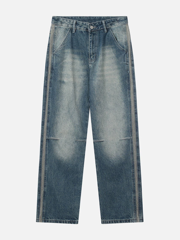 AlanBalen® - Water-washed Pleats Jeans AlanBalen