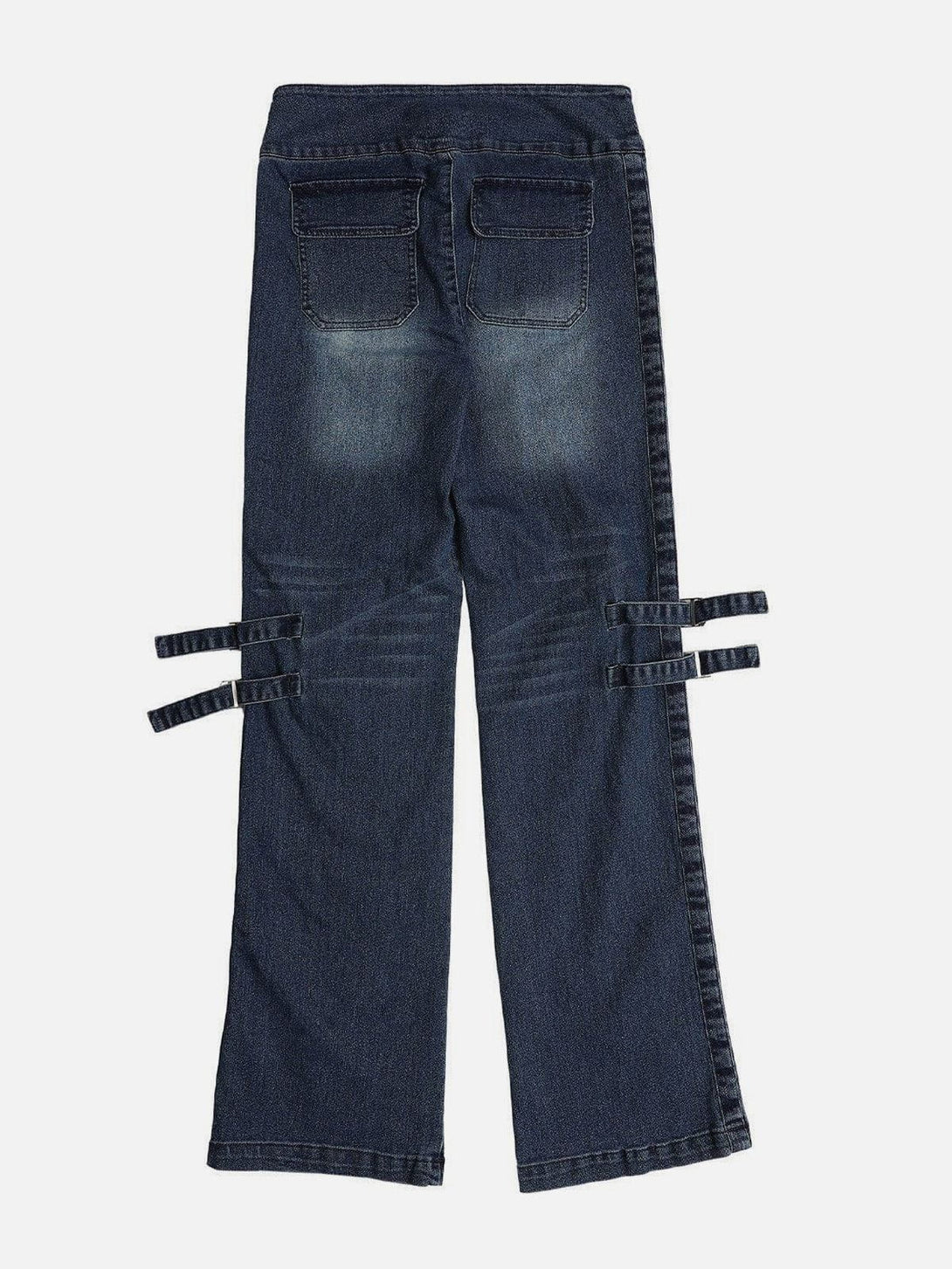 AlanBalen® - Webbing Buckle Embellished Jeans AlanBalen