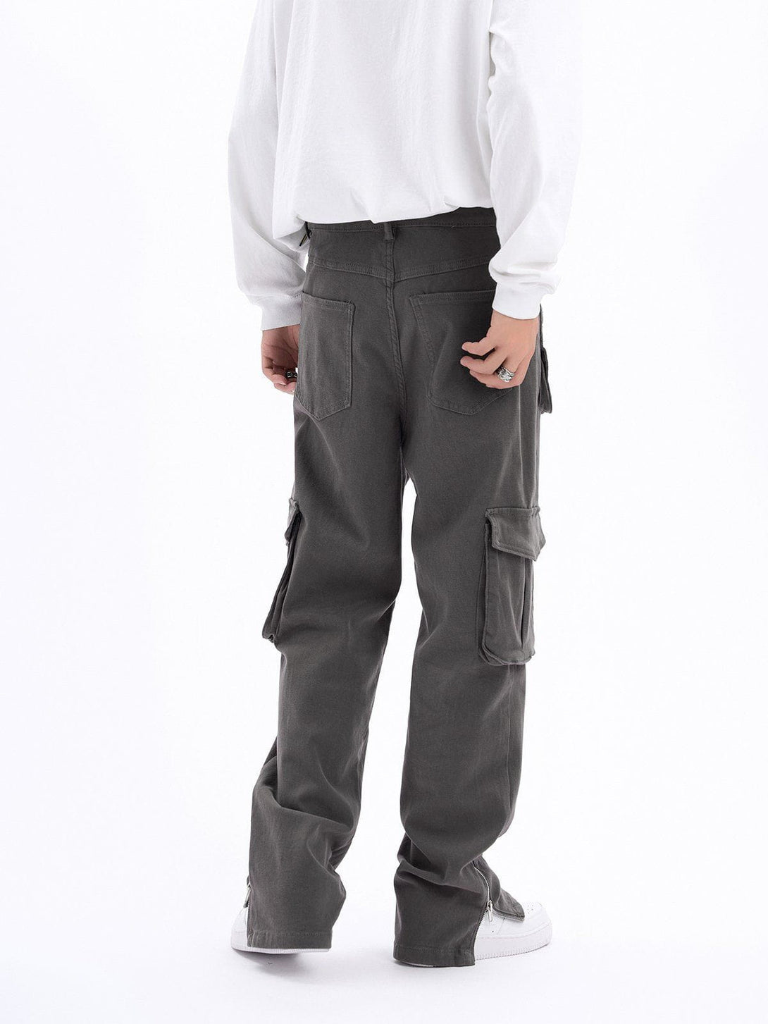AlanBalen® - ZIP UP Trousers Slit Pants AlanBalen