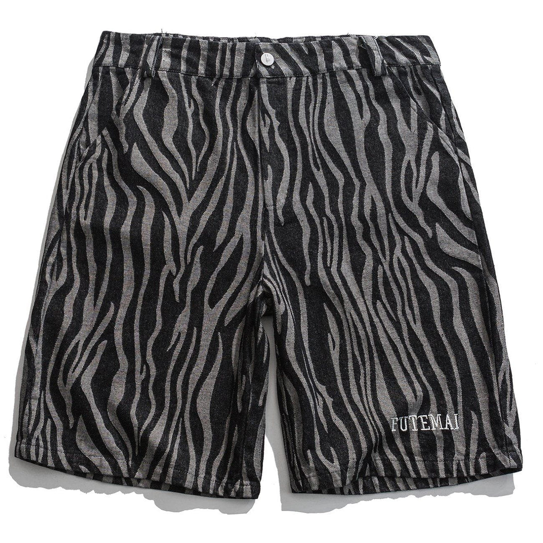 AlanBalen® - Zebra Drawstring Shorts AlanBalen