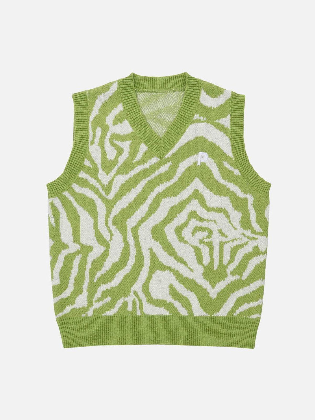 AlanBalen® - Zebra Pattern Embroidery Sweater Vest AlanBalen