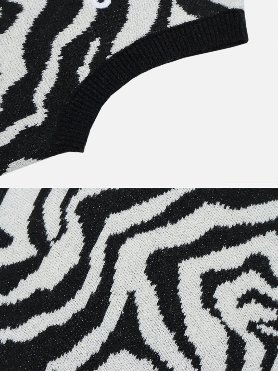 AlanBalen® - Zebra Pattern Embroidery Sweater Vest AlanBalen