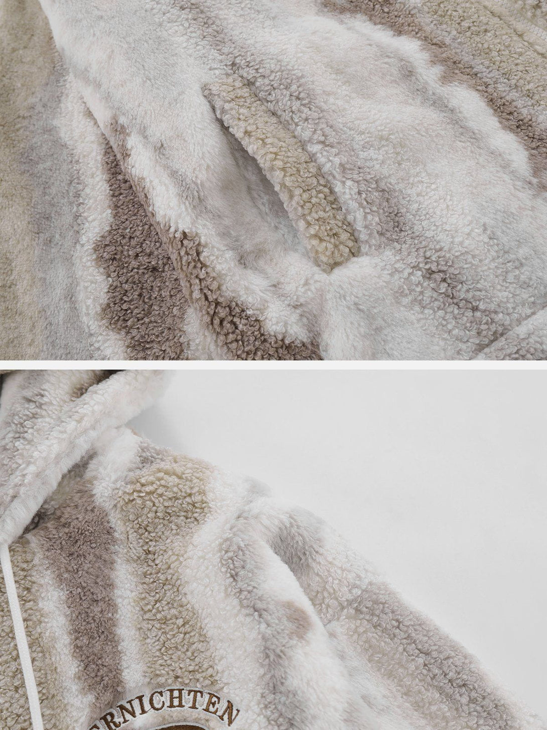 AlanBalen® - Zebra Print Sherpa Hooded Winter Coat AlanBalen