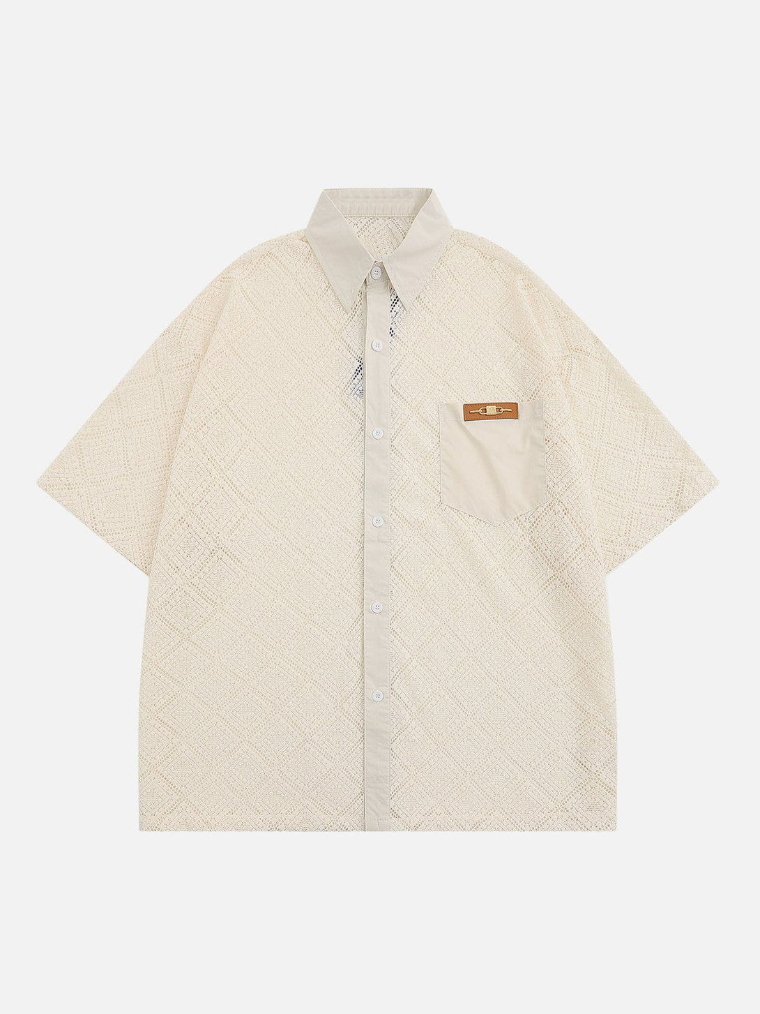 AlanBalen® - Basic Solid Cutout Short Sleeve Shirts AlanBalen