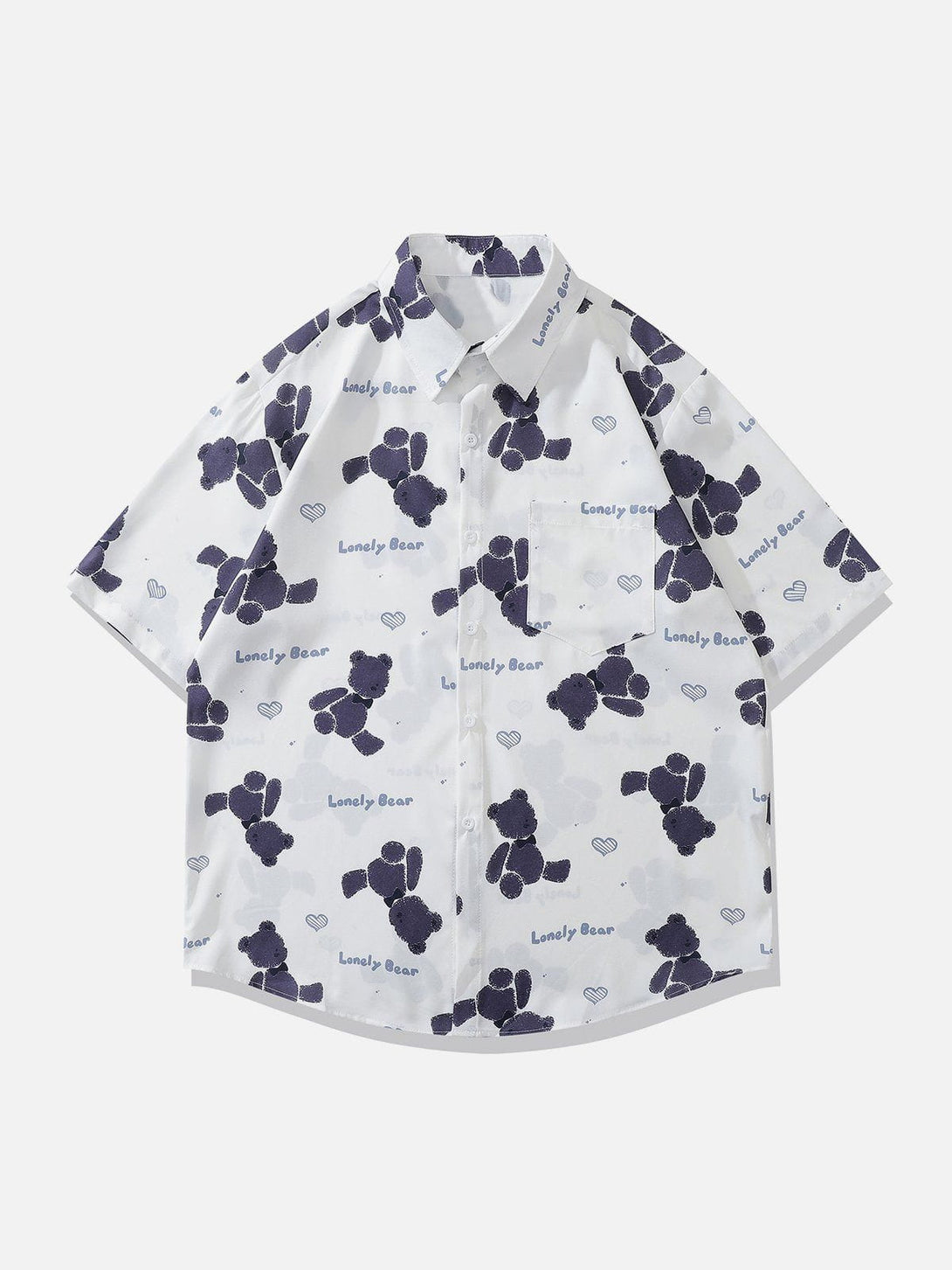 AlanBalen® - Bear Element Print Short Sleeve Shirts AlanBalen