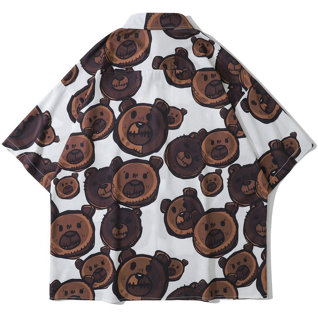 AlanBalen® - Bear Full Print Short-sleeved Shirt AlanBalen