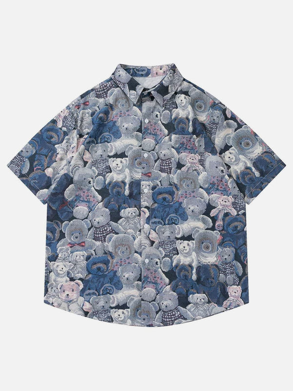 AlanBalen® - Bear Graphic Short Sleeve Shirt AlanBalen