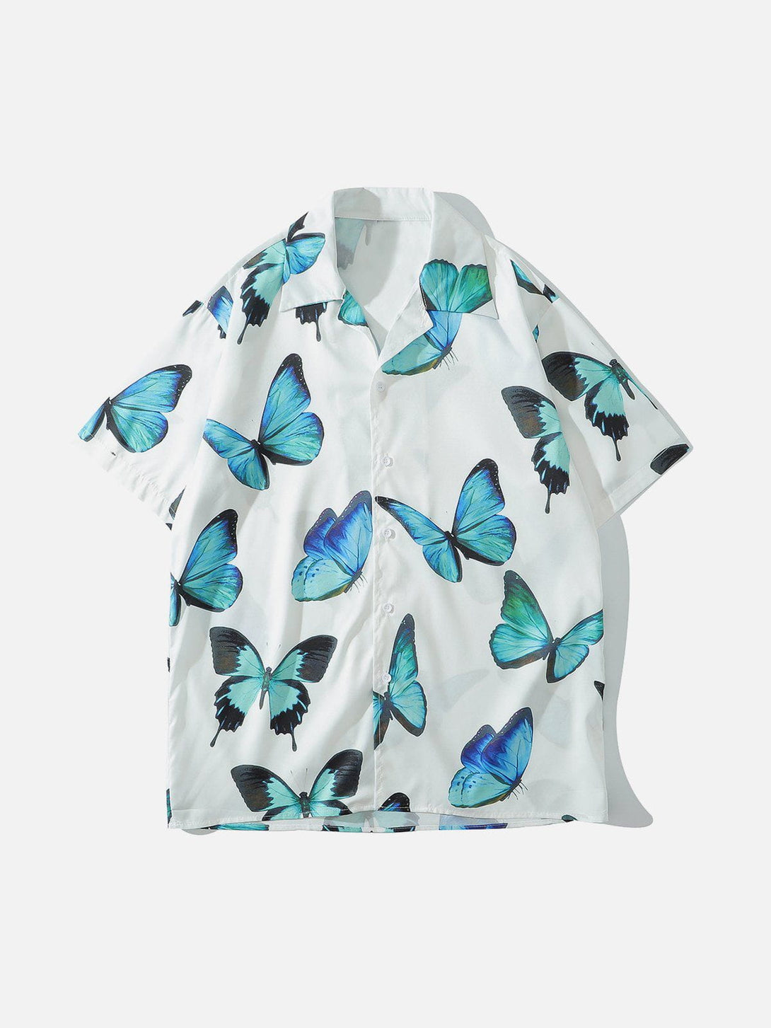 AlanBalen® - Butterfly Print Short Sleeve Shirt AlanBalen