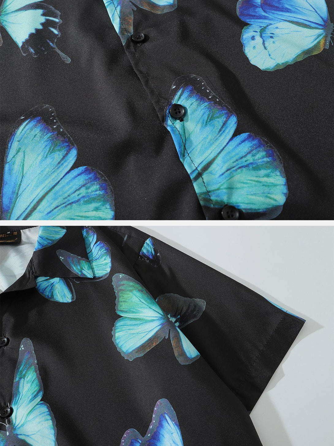 AlanBalen® - Butterfly Print Short Sleeve Shirt AlanBalen