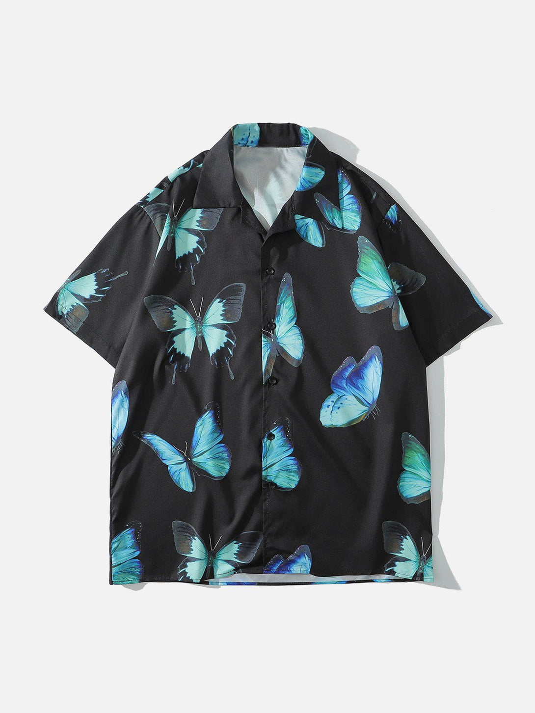 AlanBalen® - Butterfly Print Short Sleeve Shirt AlanBalen