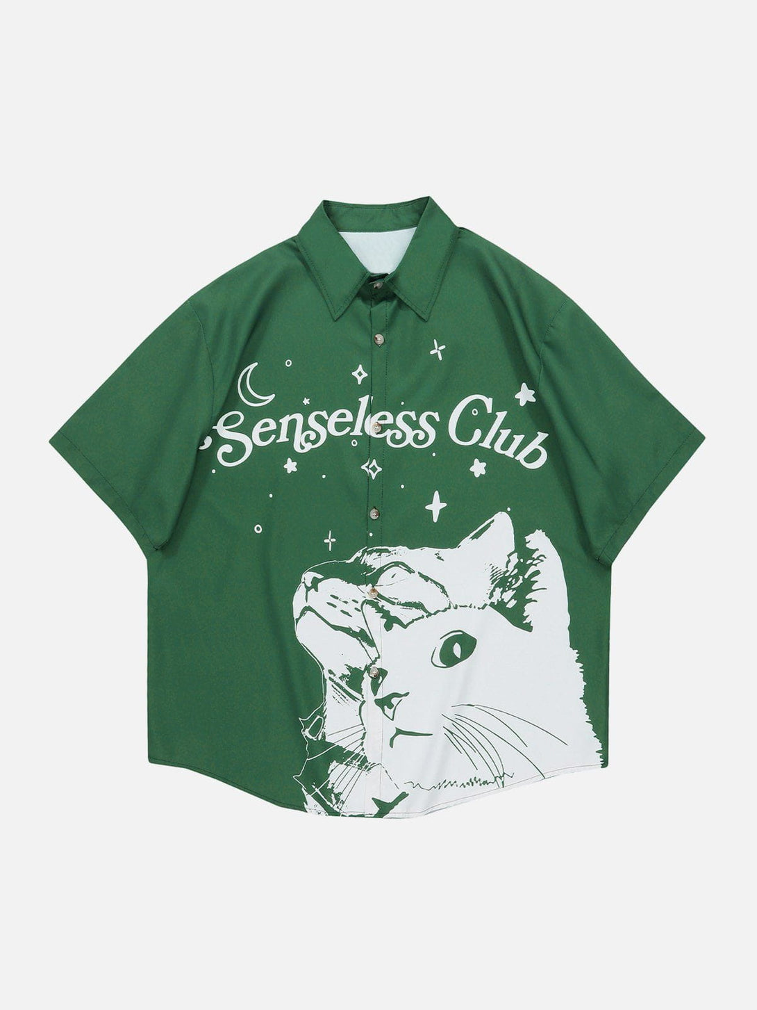 AlanBalen® - Cat Graphic Short Sleeve Shirt AlanBalen