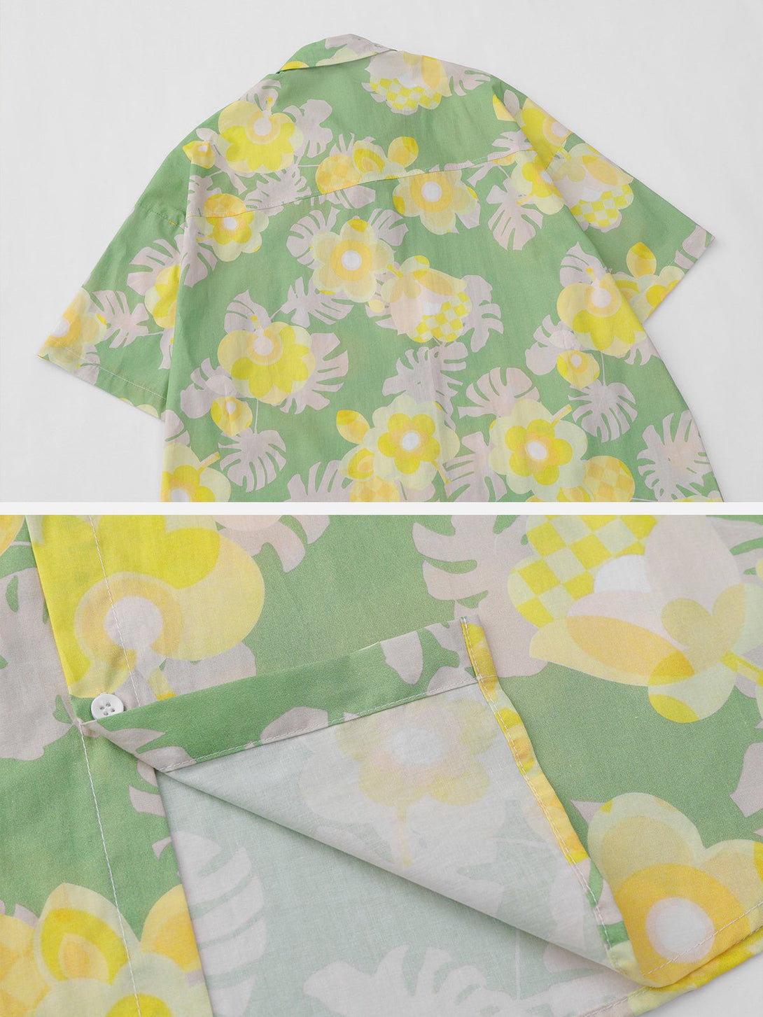 AlanBalen® - Clashing Floral Print Short Sleeve Shirts AlanBalen