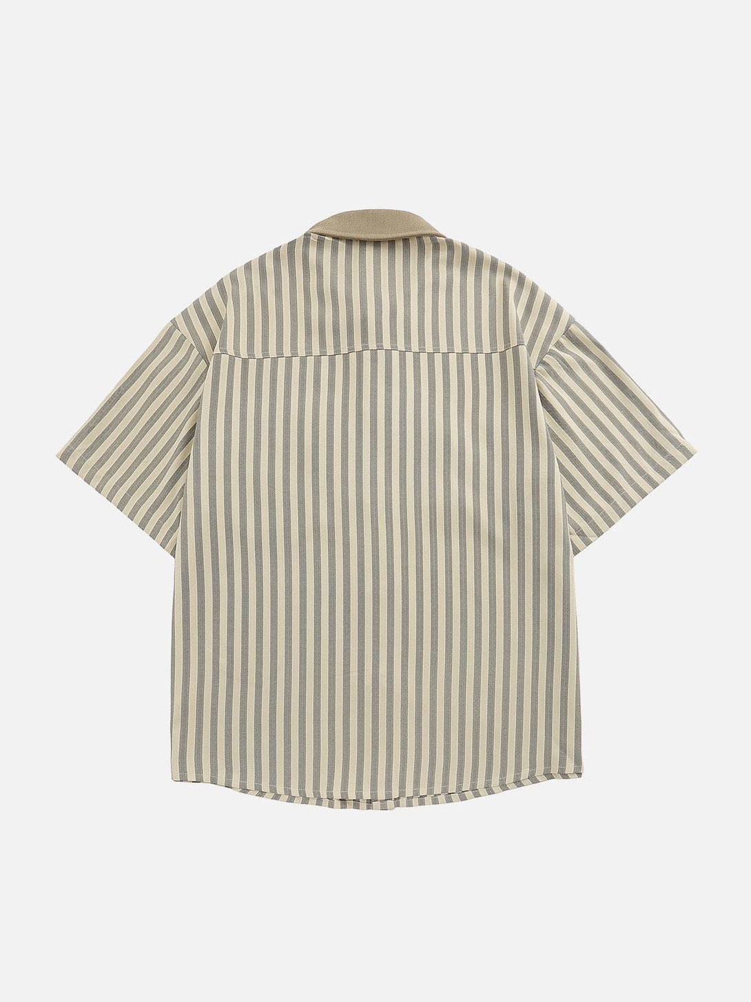 AlanBalen® - Clashing Stripes Short Sleeve Shirts AlanBalen