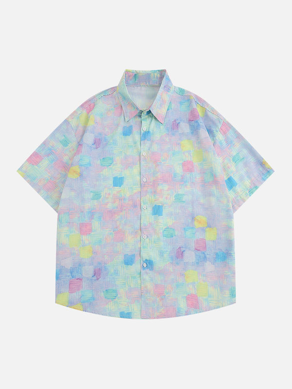 AlanBalen® - Color Tie Dye Short Sleeve Shirts AlanBalen