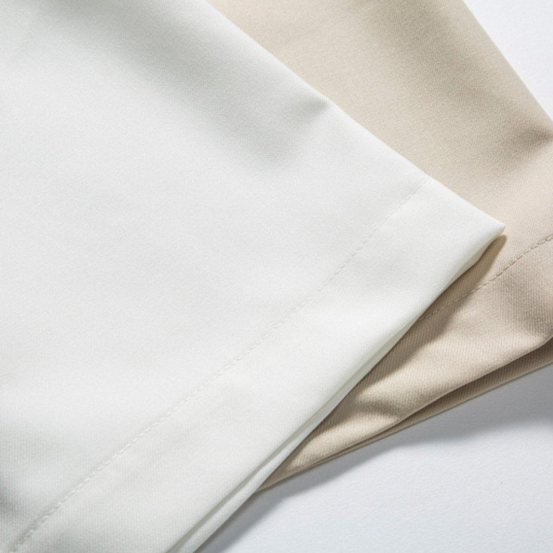 AlanBalen® - Colorblock Letter Print Short Sleeve Shirt AlanBalen