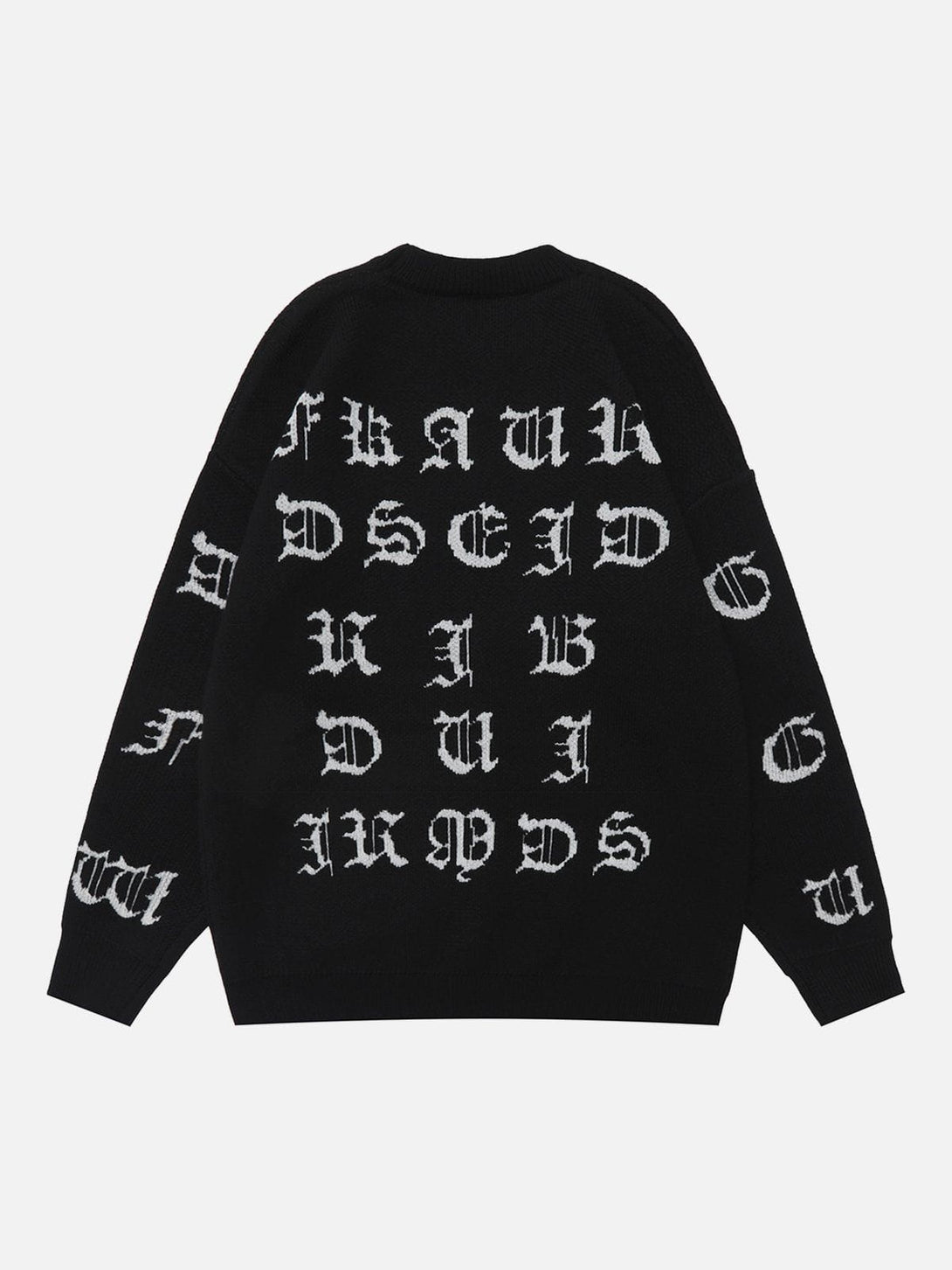 AlanBalen® - Contrasting Letters Knitting Sweater AlanBalen