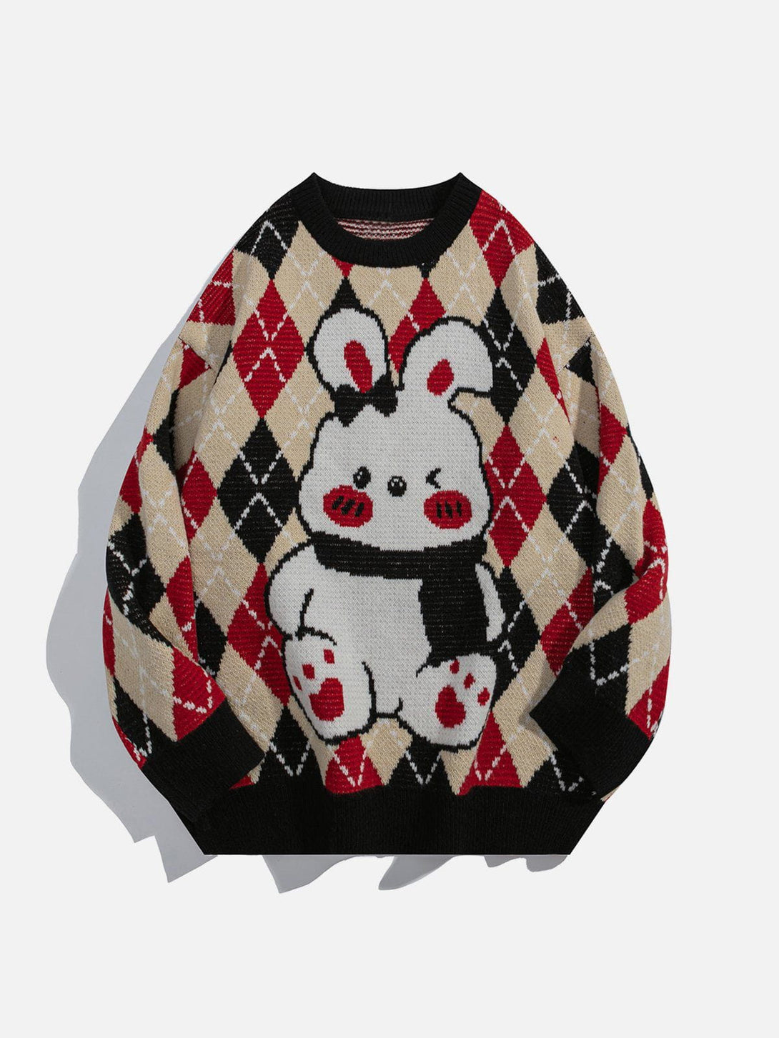 AlanBalen® - Cute Rabbit Rhombus Patchwork Sweater AlanBalen