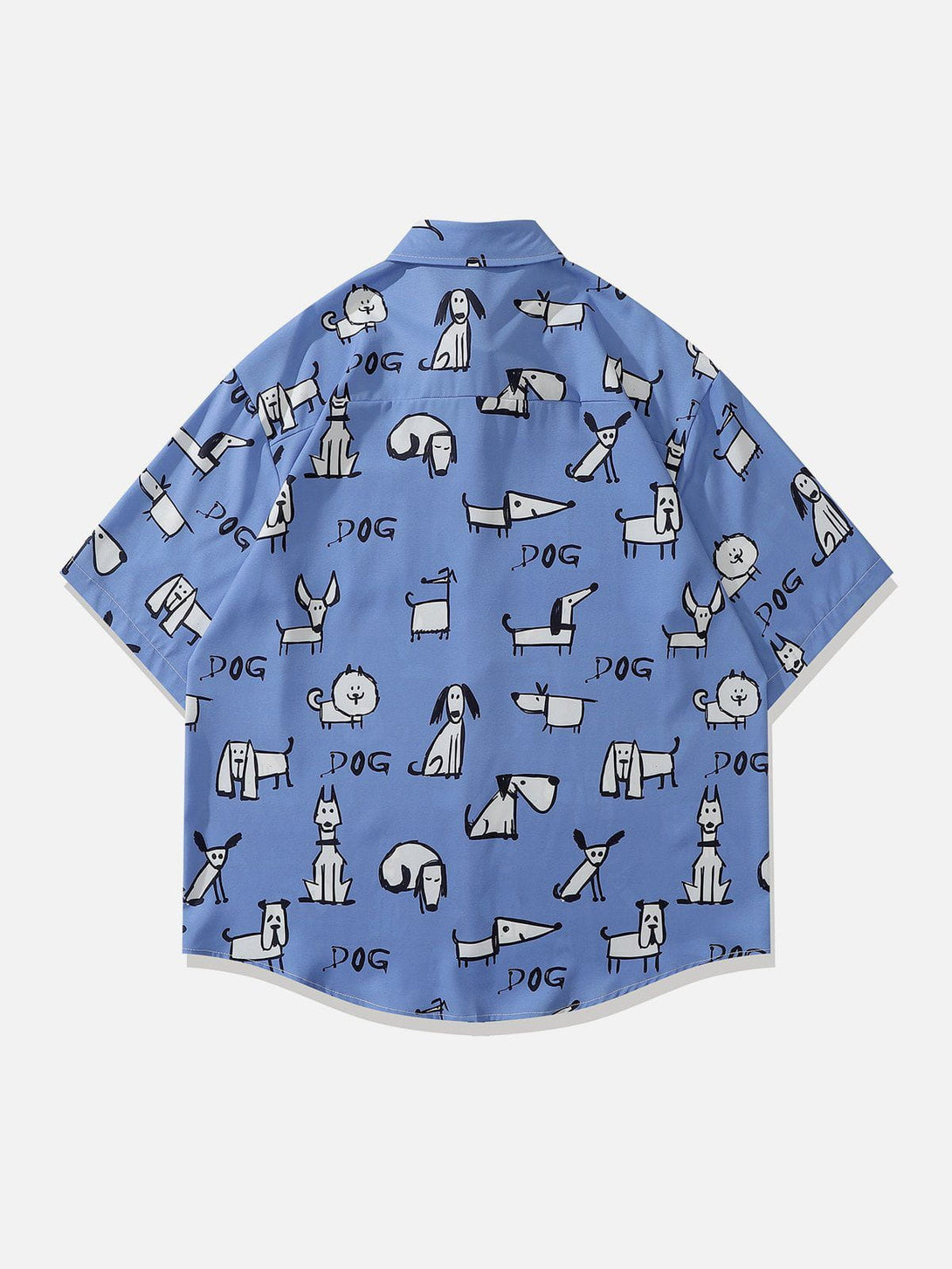 AlanBalen® - Doodle Puppy Print Short Sleeve Shirts AlanBalen