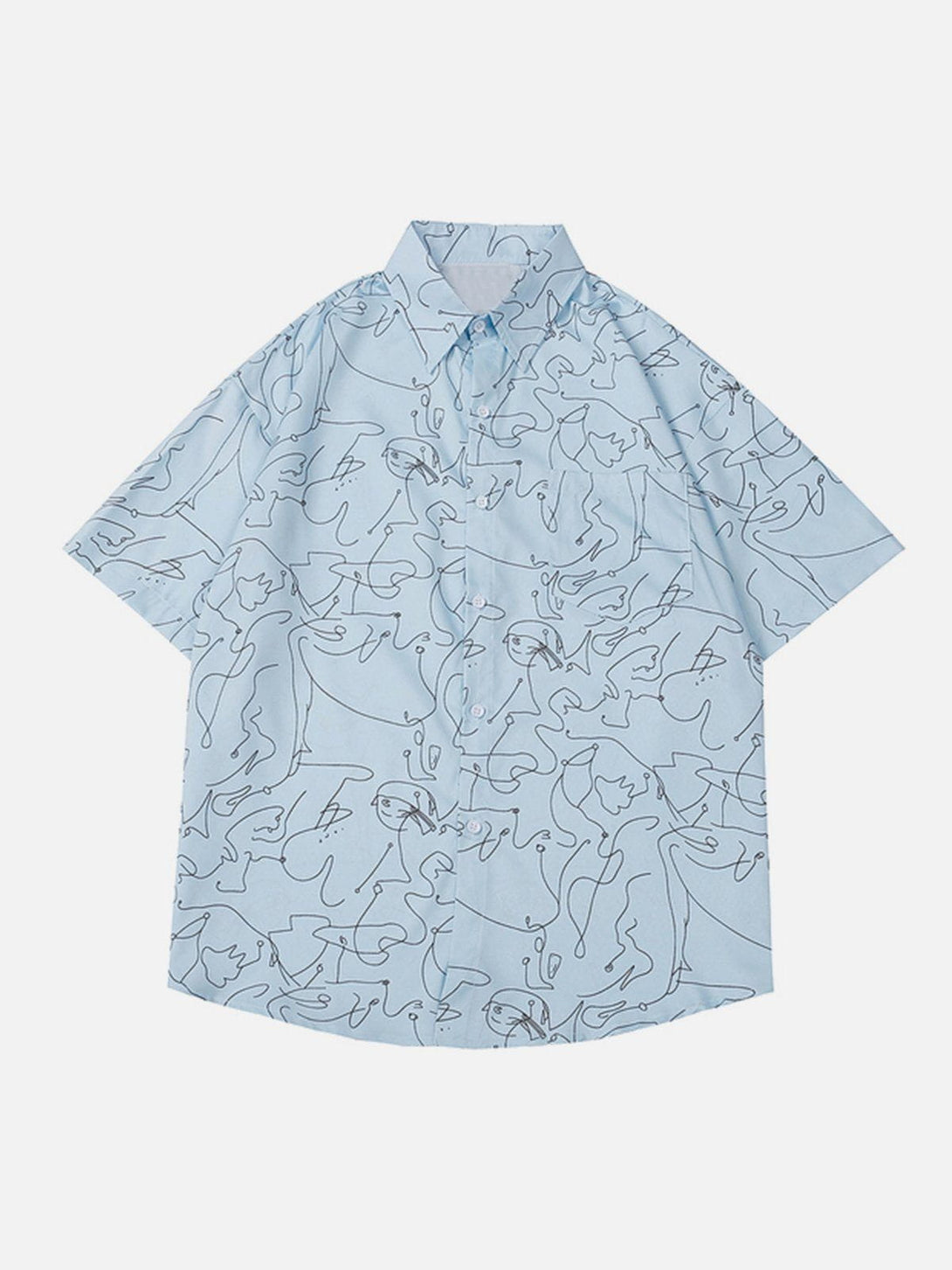 AlanBalen® - Full Graffiti Short Sleeve Shirt AlanBalen