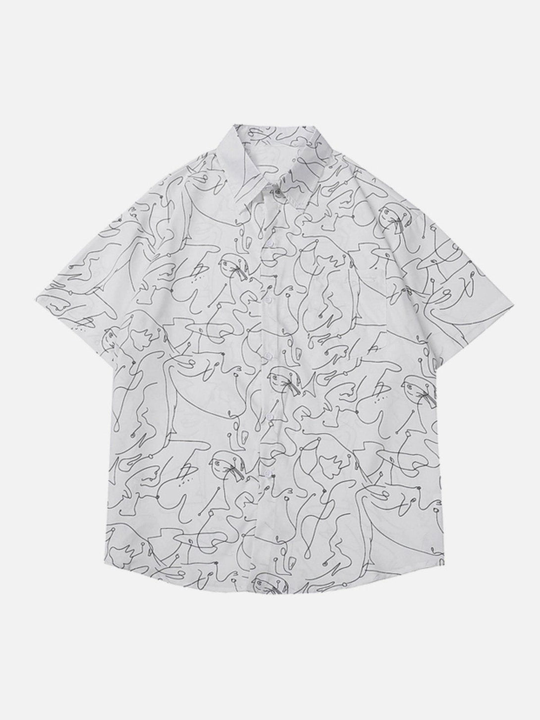 AlanBalen® - Full Graffiti Short Sleeve Shirt AlanBalen