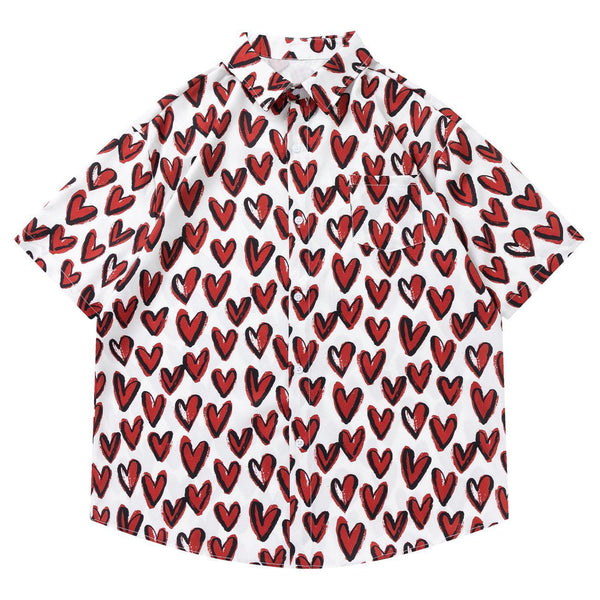 AlanBalen® - Full Of Love Graphic Short Sleeve Shirt AlanBalen