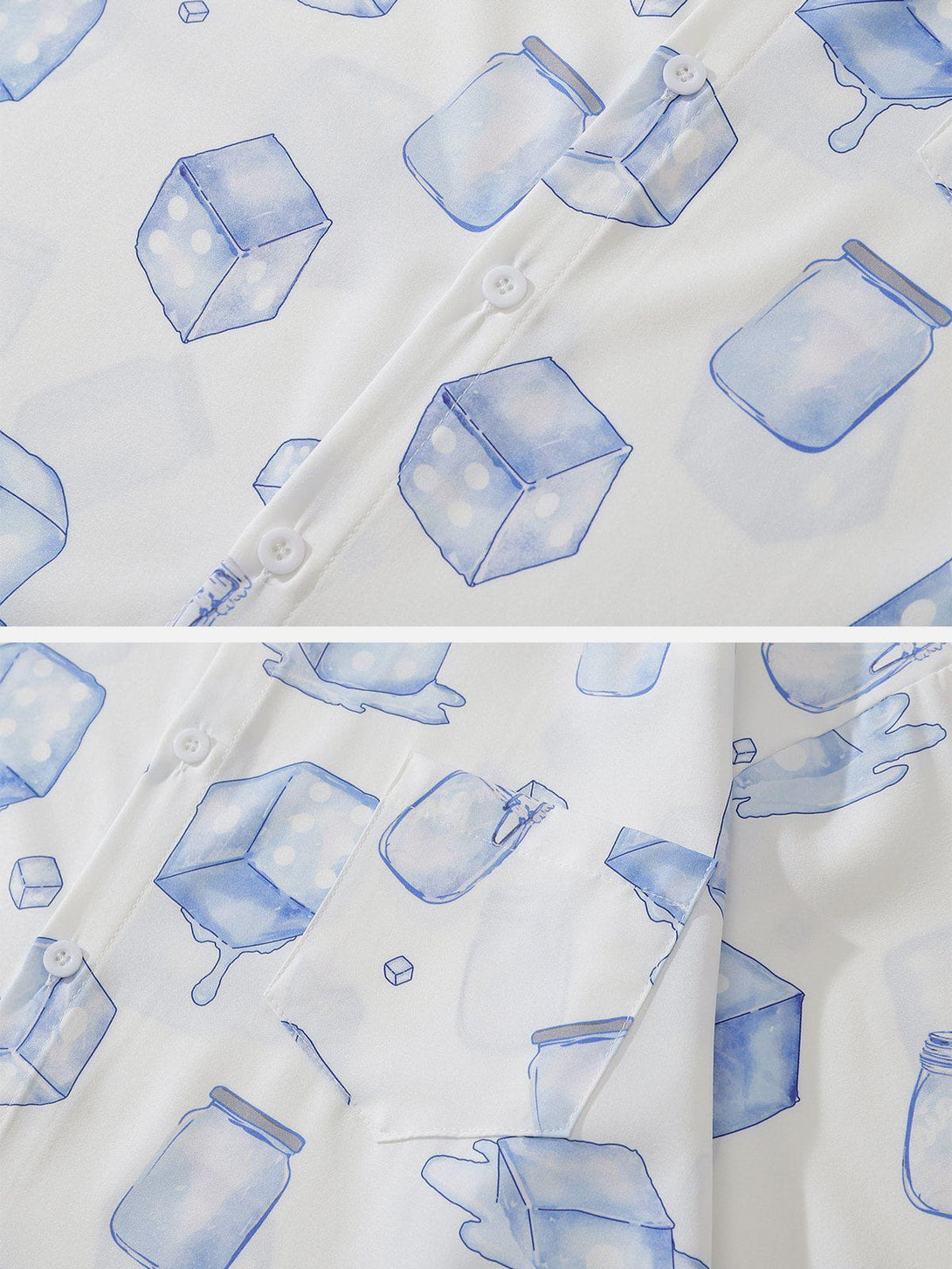 AlanBalen® - Ice Element Print Short Sleeve Shirts AlanBalen
