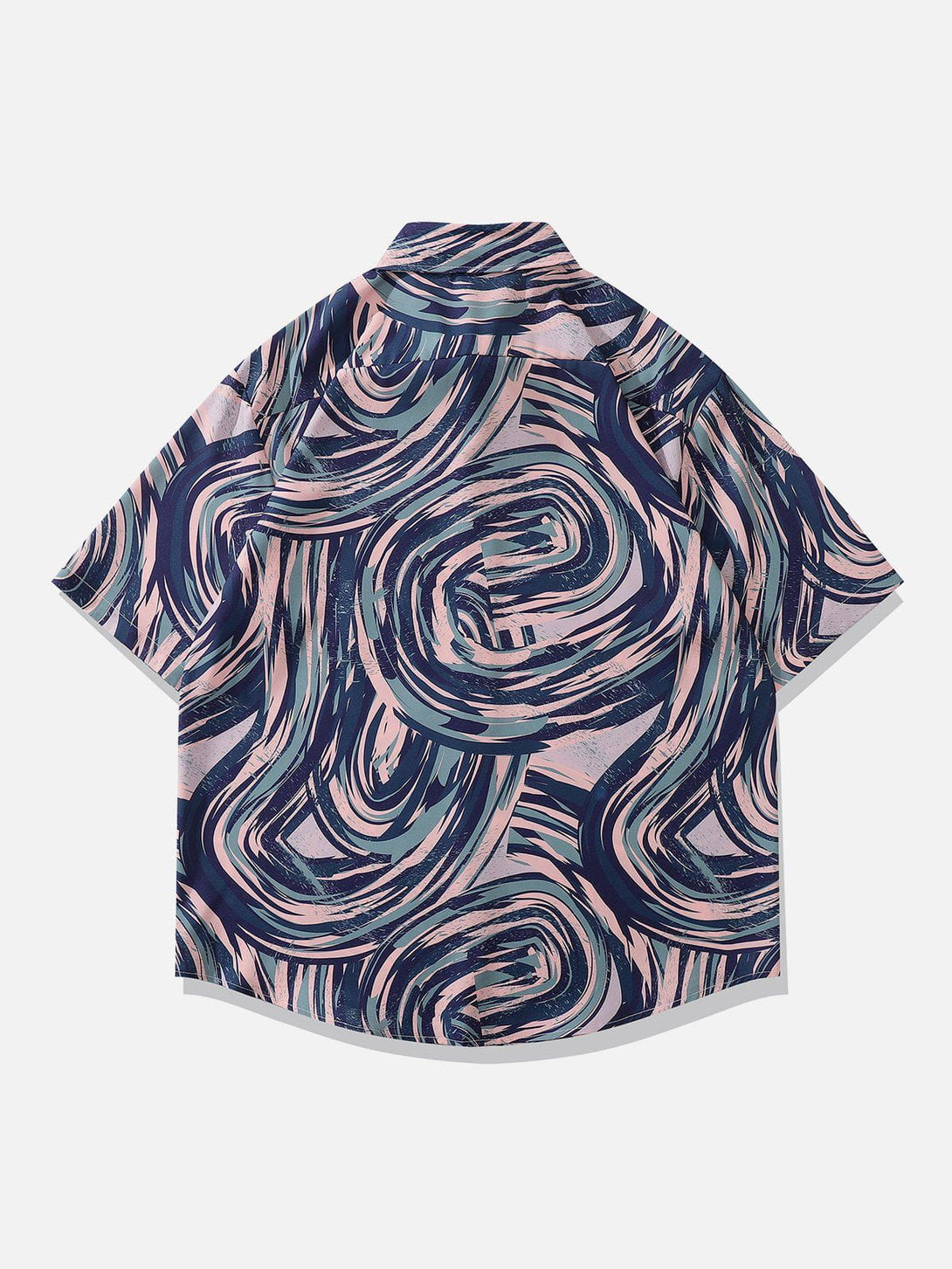 AlanBalen® - Irregular Geometric Print Short Sleeve Shirts AlanBalen
