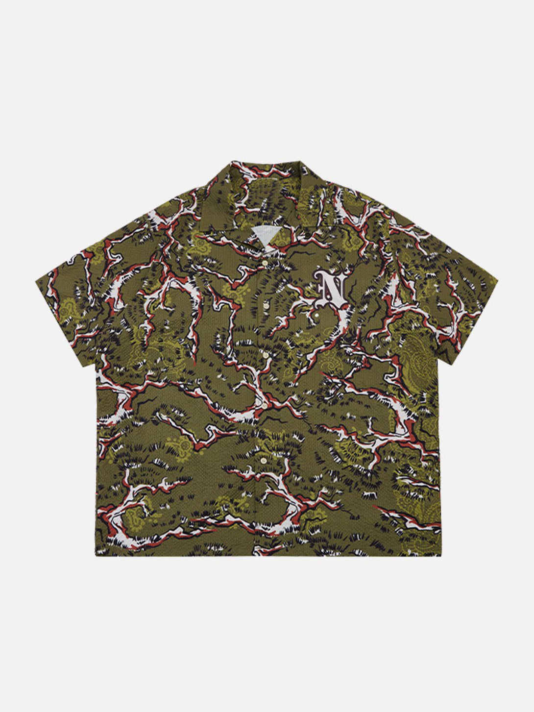 AlanBalen® - Jungle Elements Short Sleeve Shirts AlanBalen