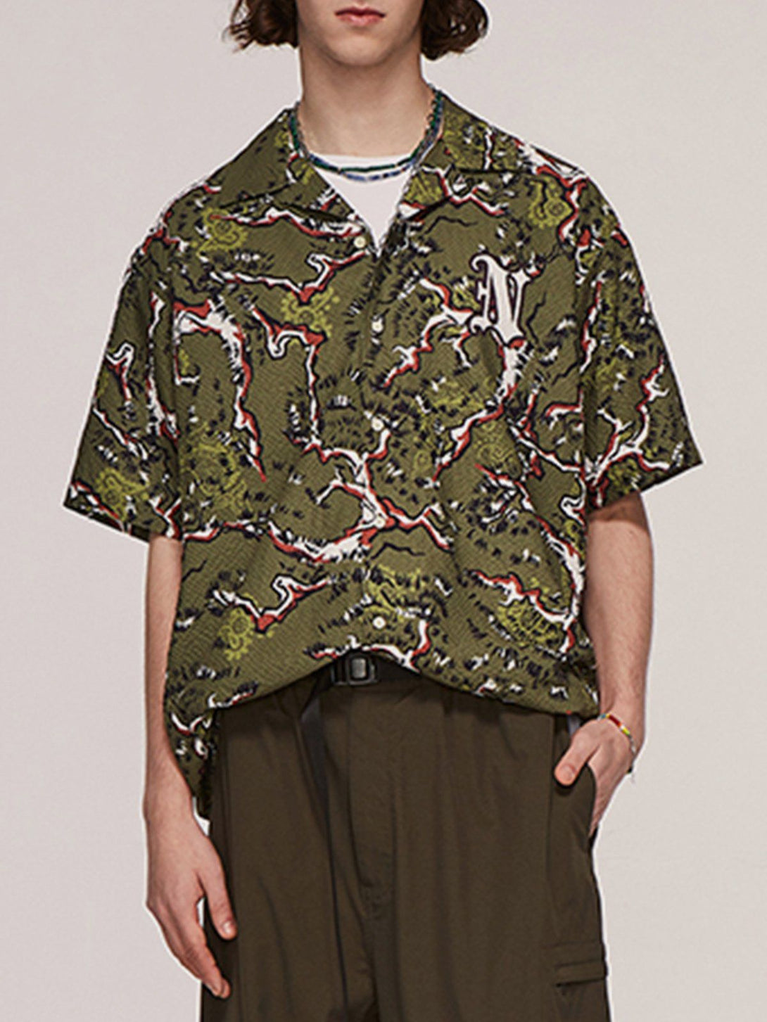 AlanBalen® - Jungle Elements Short Sleeve Shirts AlanBalen