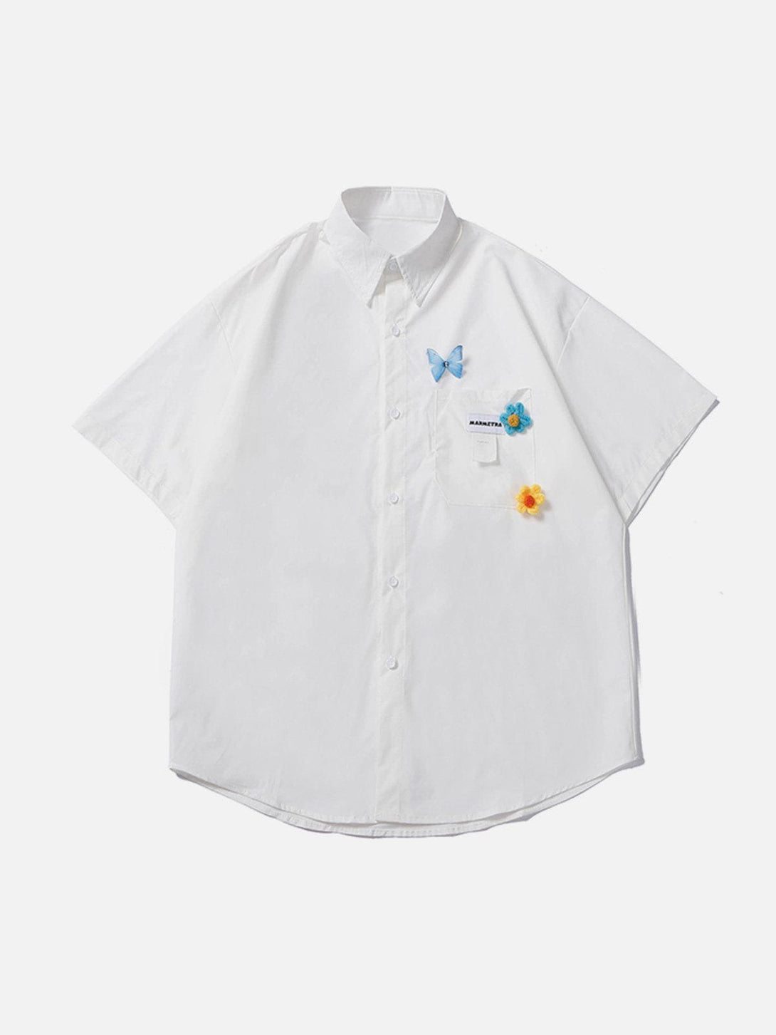 AlanBalen® - Knitted Flower Short Sleeve Shirt AlanBalen
