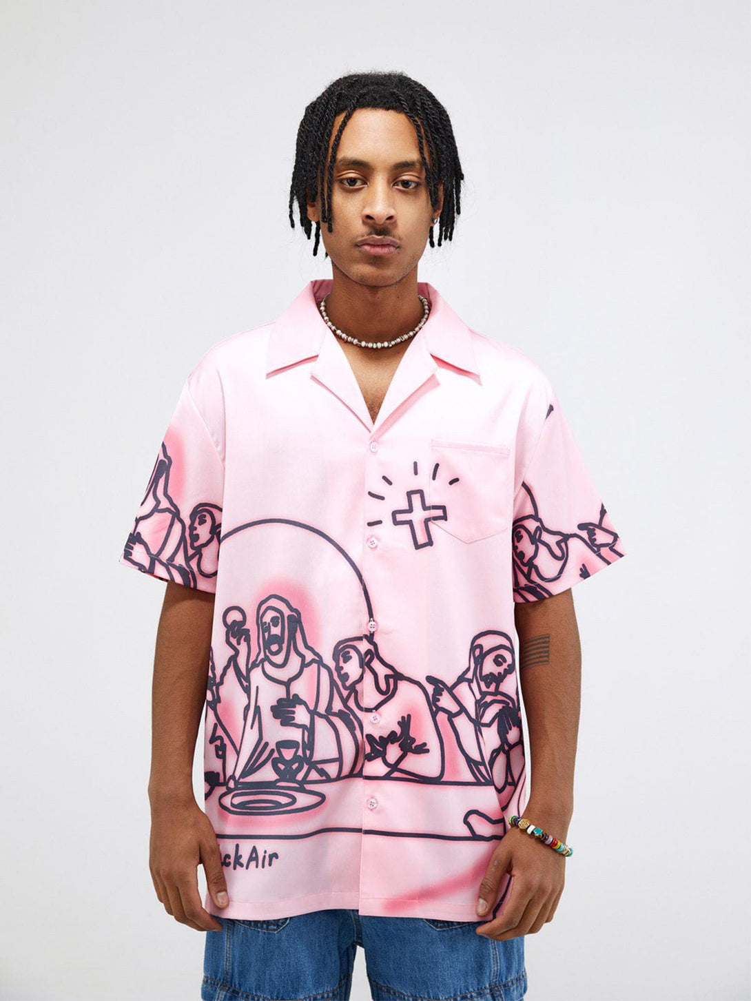 AlanBalen® - "Last Supper" Line Caricature Short Sleeve Shirts AlanBalen