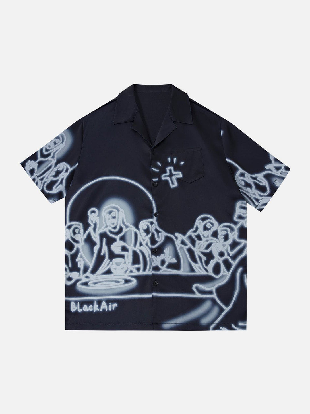 AlanBalen® - "Last Supper" Line Caricature Short Sleeve Shirts AlanBalen