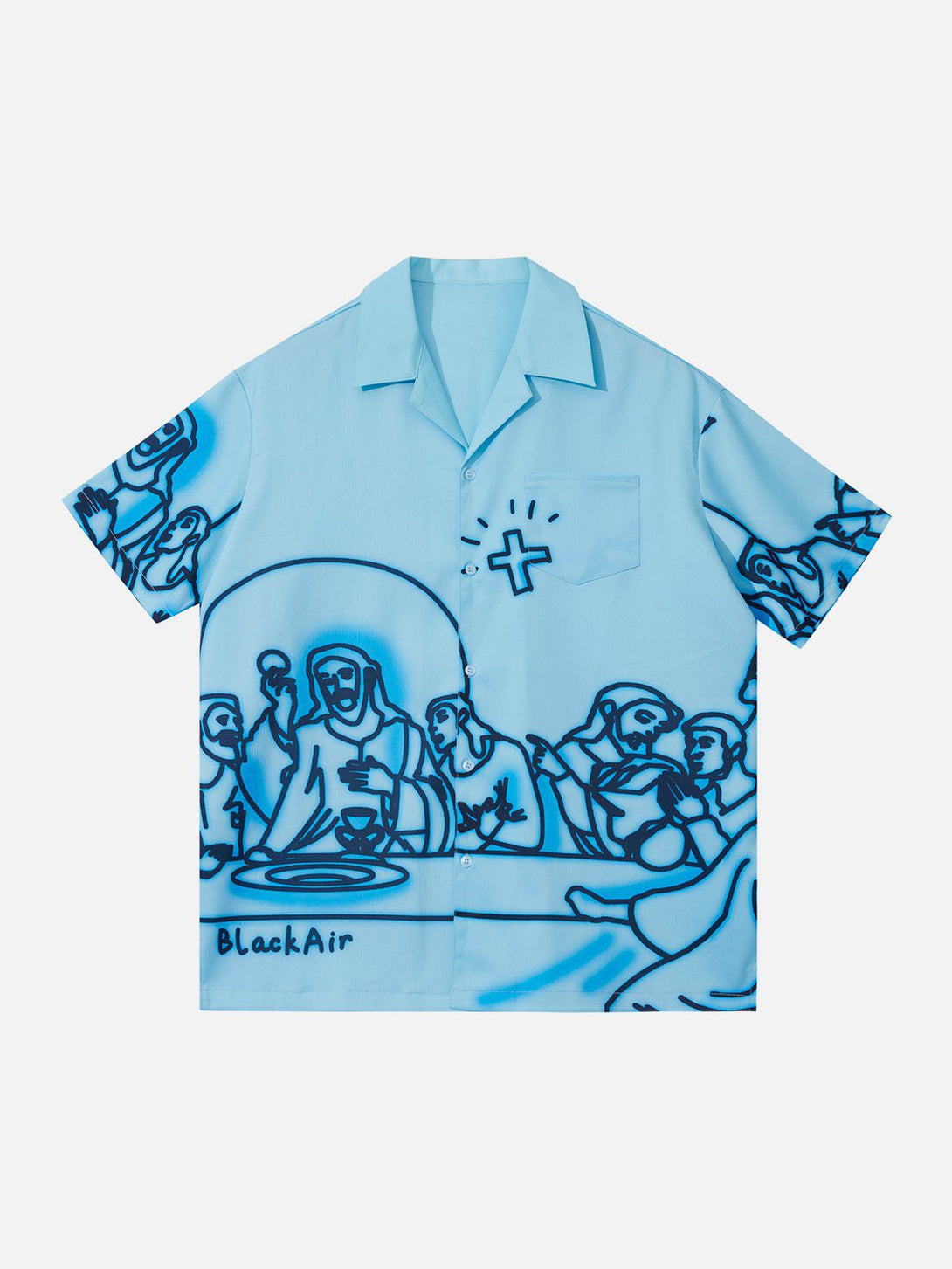 AlanBalen® - "Last Supper" Line Caricature Short Sleeve Shirts AlanBalen