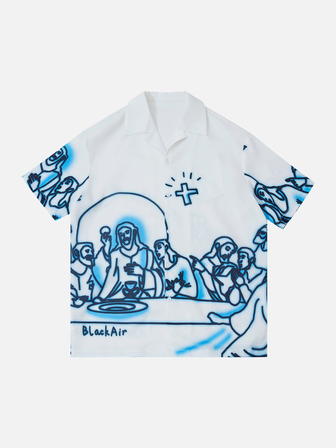 AlanBalen® - "Last Supper" Line Caricature Short Sleeve Shirts AlanBalen