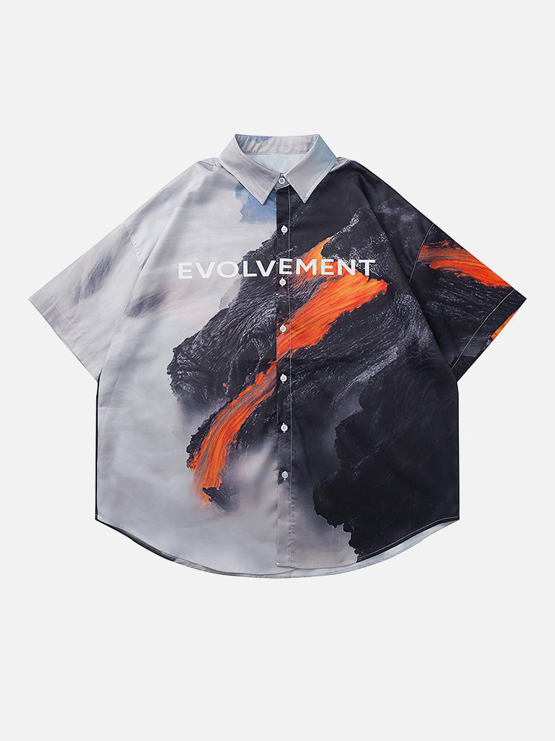 AlanBalen® - Lava Print Short Sleeve Shirts AlanBalen